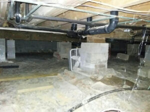 Before CrawlSpace Encapsulation | Wet & Humid | Greenville Alabama