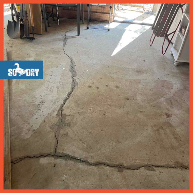 cracked garage concrete floor