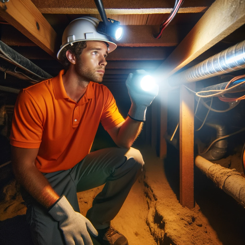 SouthernDry experts assessing crawl space concerns in Sandy Springs