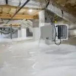 Crawl Space Encapsulation and dehumidifier installed in a customer's home