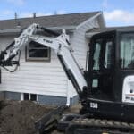 Foundation repair service being performed on an Alabama home
