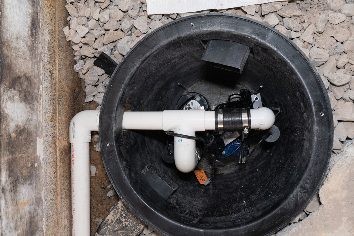 Basement sump pump newly installed