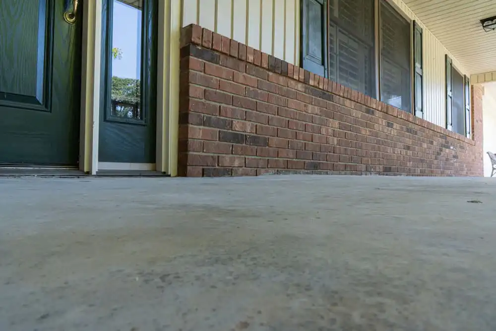 Level front porch after concrete leveling