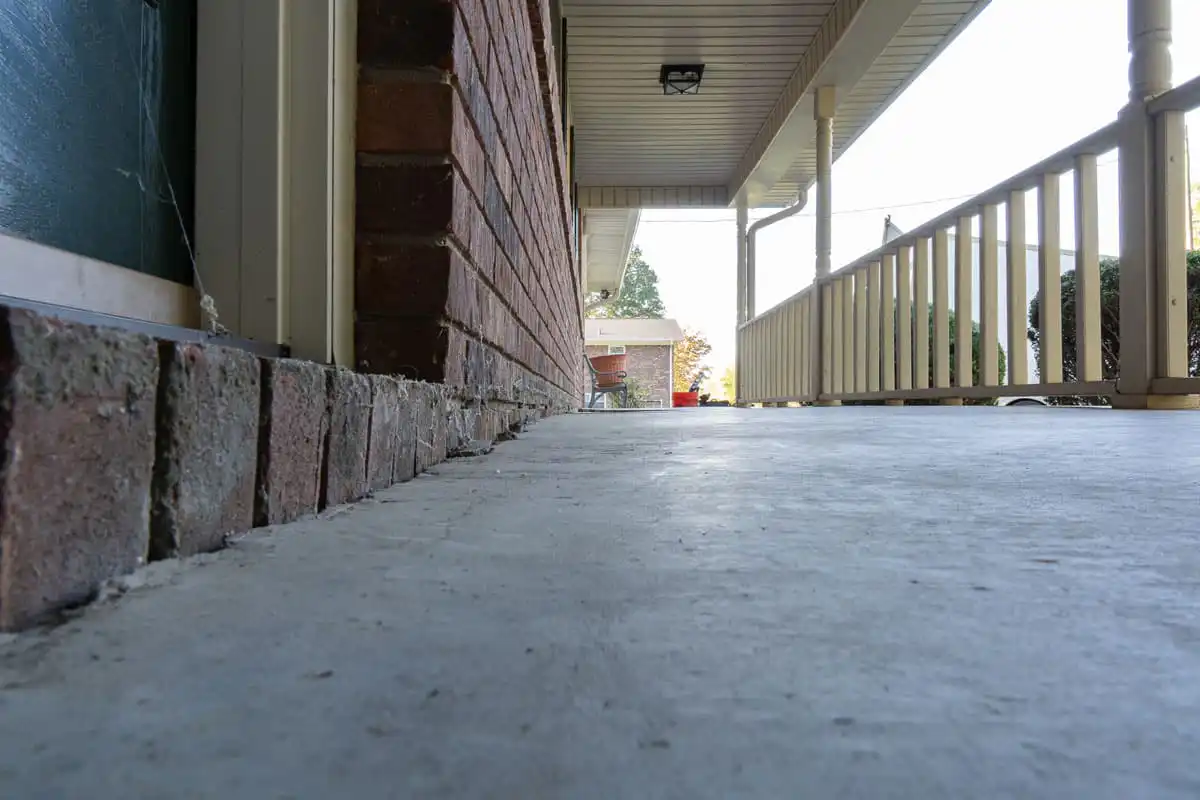 Front porch slab settling