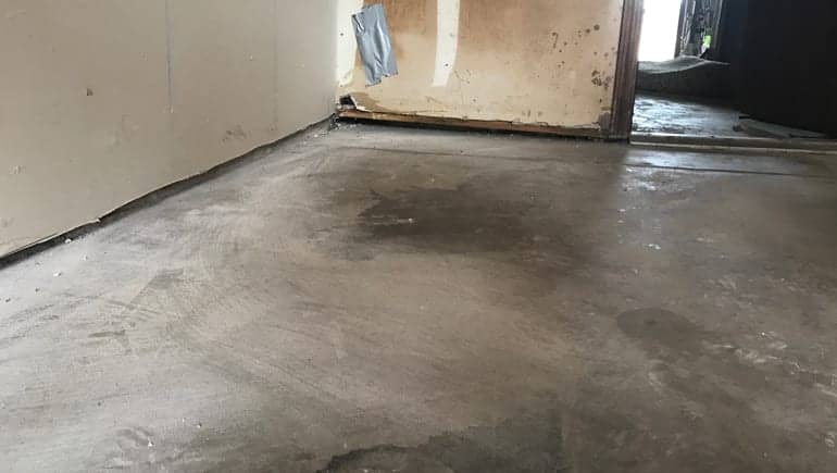 Gaps between the baseboards and floor of a home