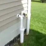 Freeze relief installed on a sump pump discharge line