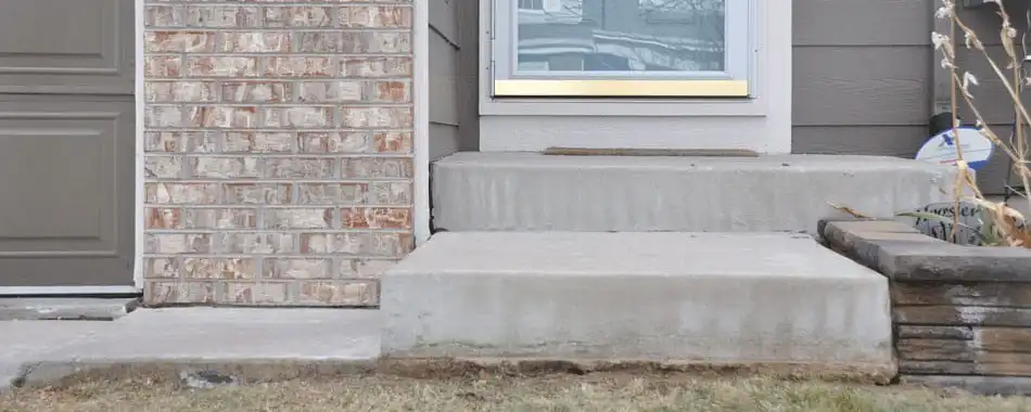 Entry steps flush with home after concrete leveling services
