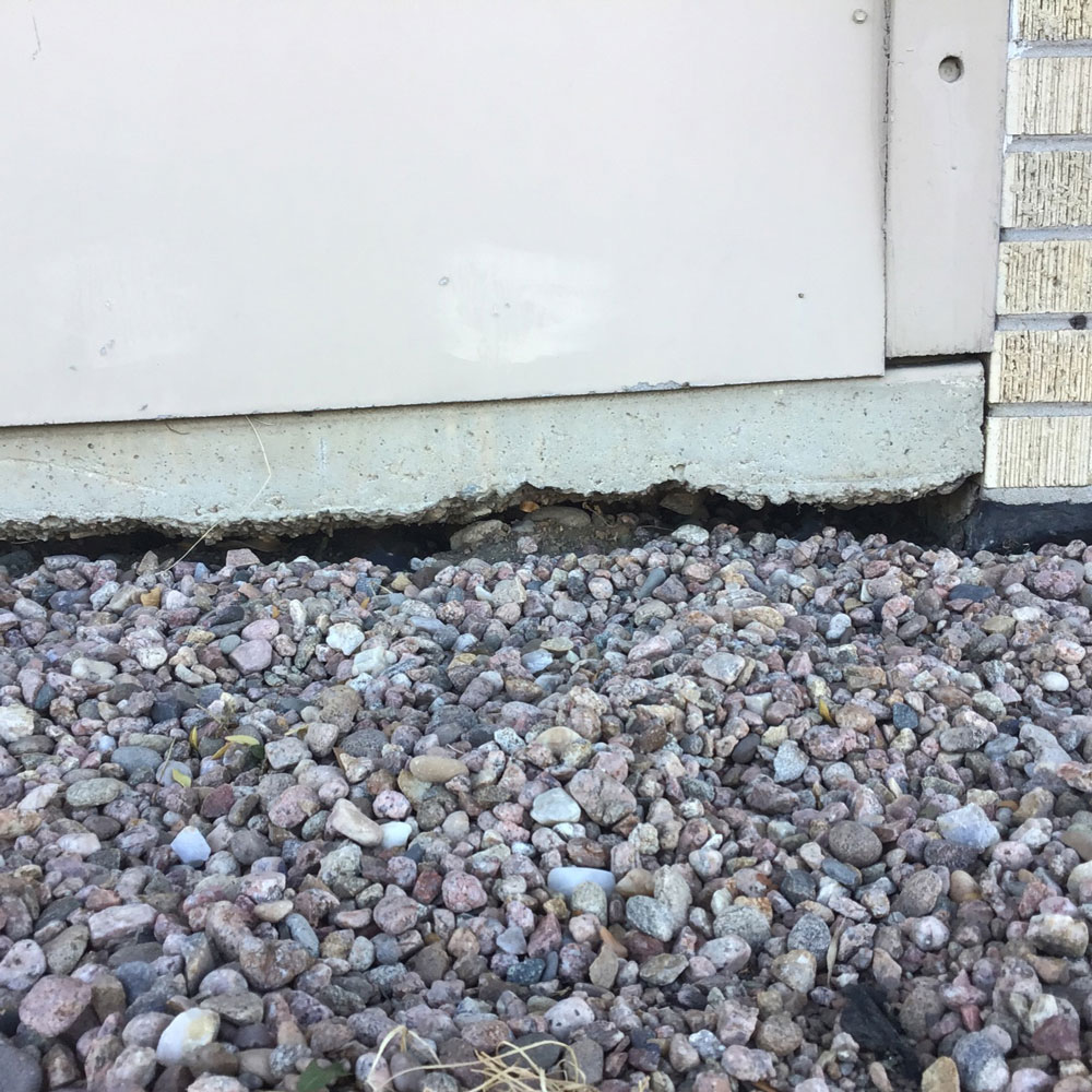 Void under a concrete slab