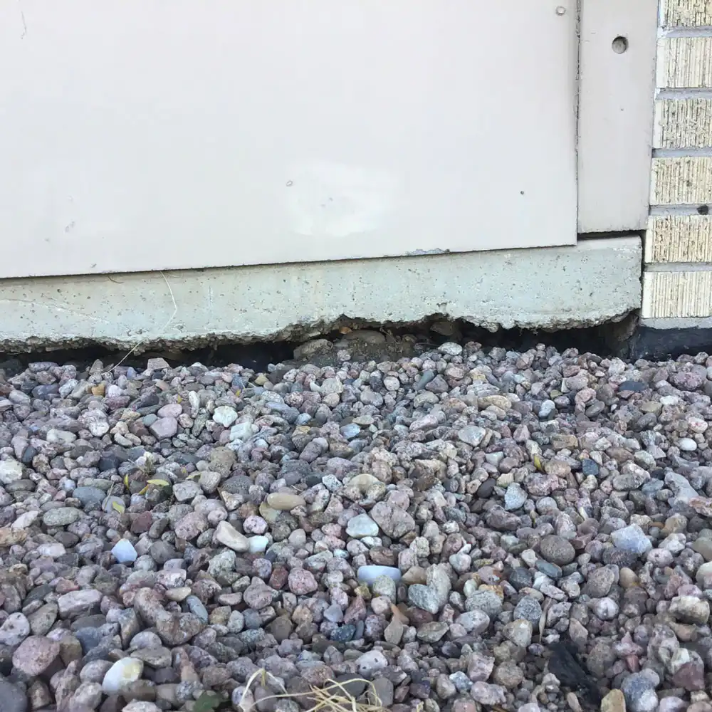 Void under a concrete slab