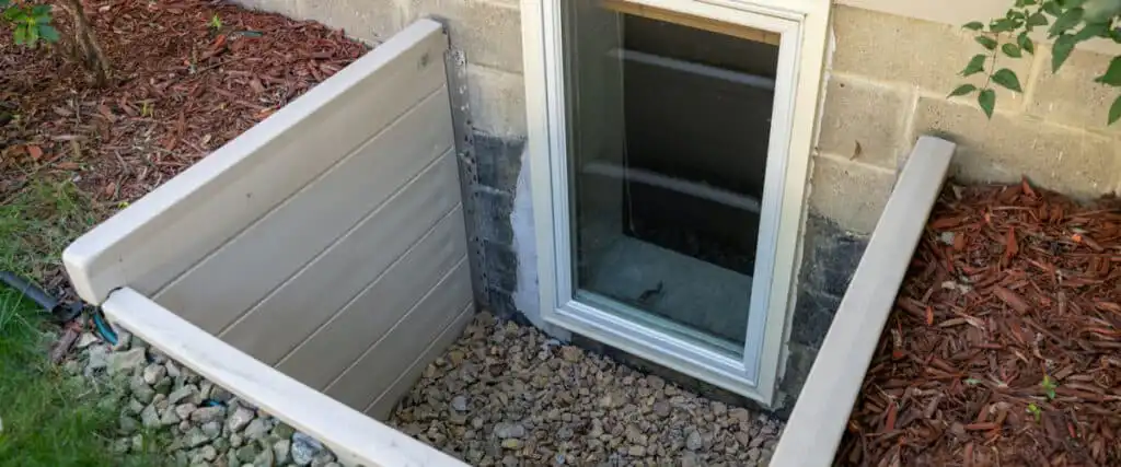 A basement window well