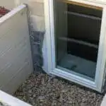 A basement window well